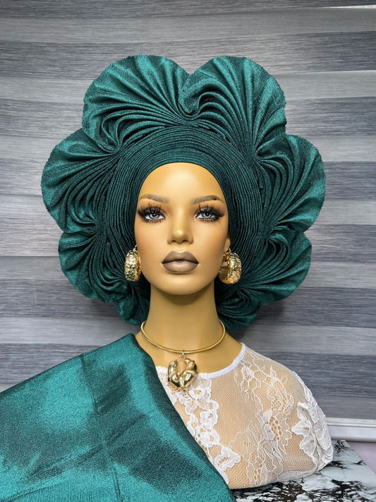 Autogele Asooke, Ready-To-Wear Headwrap, African Headwrap, African Headwrap For Women, Nigerian Headgear Headtie