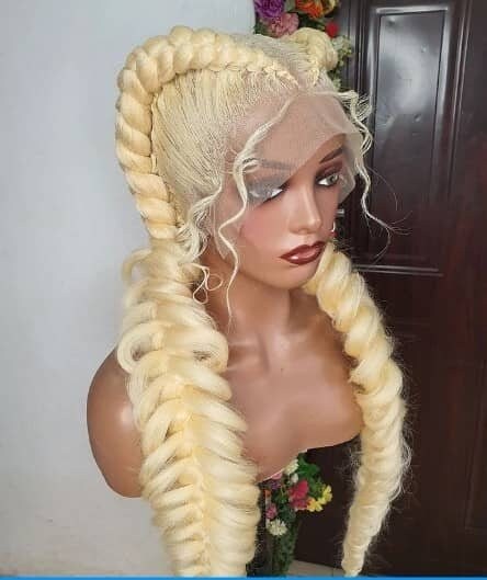 Full Lace butterfly Cornrow Braid Wig, Braided Wig, Wig For Black Women, Box Braid Wig, Ghana Weave,