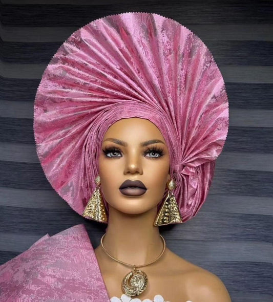 Autogele, African Headwrap, Yoruba Gele, Nigerian Headgear, African Headpiece Headwear, Sego Gele