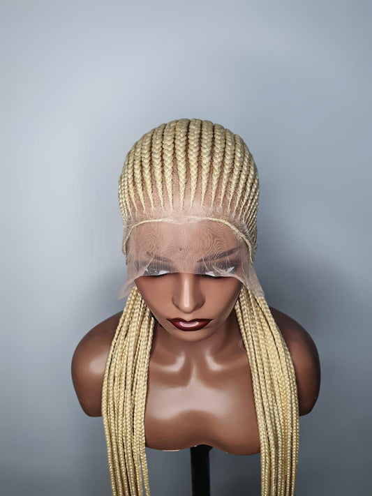 Braided Wig, Cornrow Braid Wig, Box Braid Wig, Full Lace Braided Wig, Ghana Weave, Wig For Black Women, African Wig, Box Braid Wig