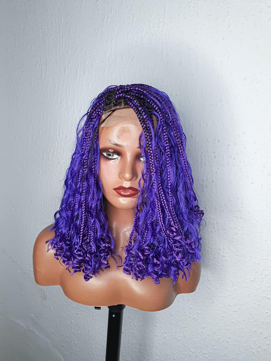 Boho braid Wig, Braided Wigs, Box Braid Wig, Knotless Braid, Braid Wig For Black Women, Short Boho Braid Wig, boho braids