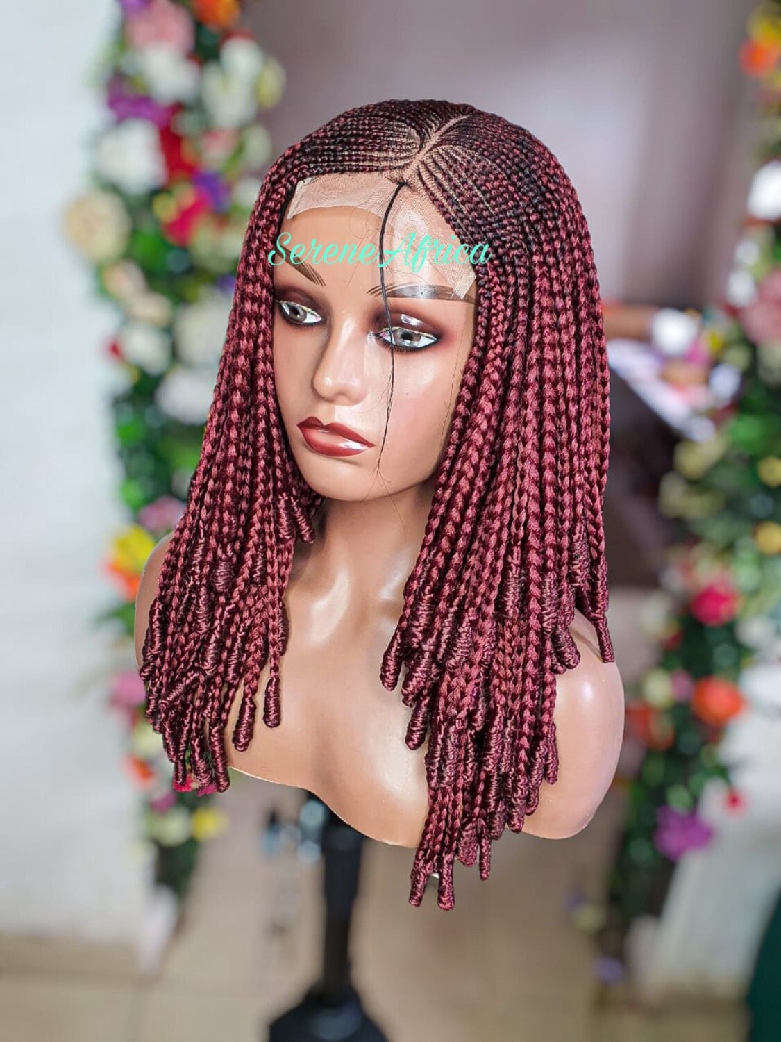 Braided Wig, Braid Wig For Black Women, Cornrow Wig, Box Braid Wig, Ghana Weave, Short Braid Wig, Lace Front Wig, Braid Wig