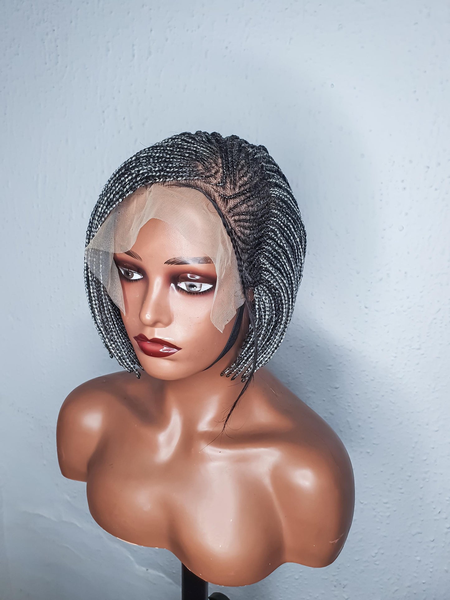 Box Braid Bob Wig, Braided Wig, Lace front Short Braided Wigs, Wigs For Black Women, Cornrow Braid Wig