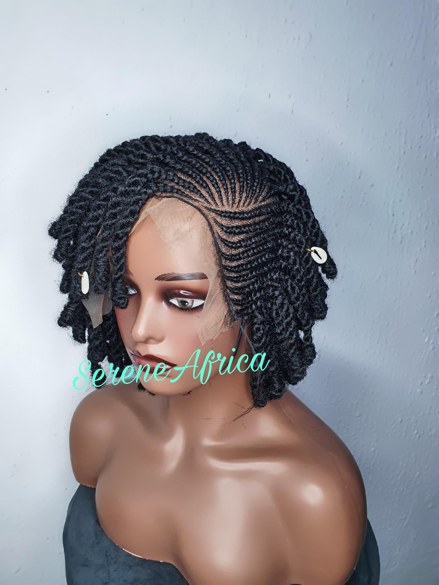 Kinky Braid Wig, Braided Wig, Twist Braid Wig, Short Braid Wig, Wigs For Black Women, Braid With Bangs, Braid With Beads