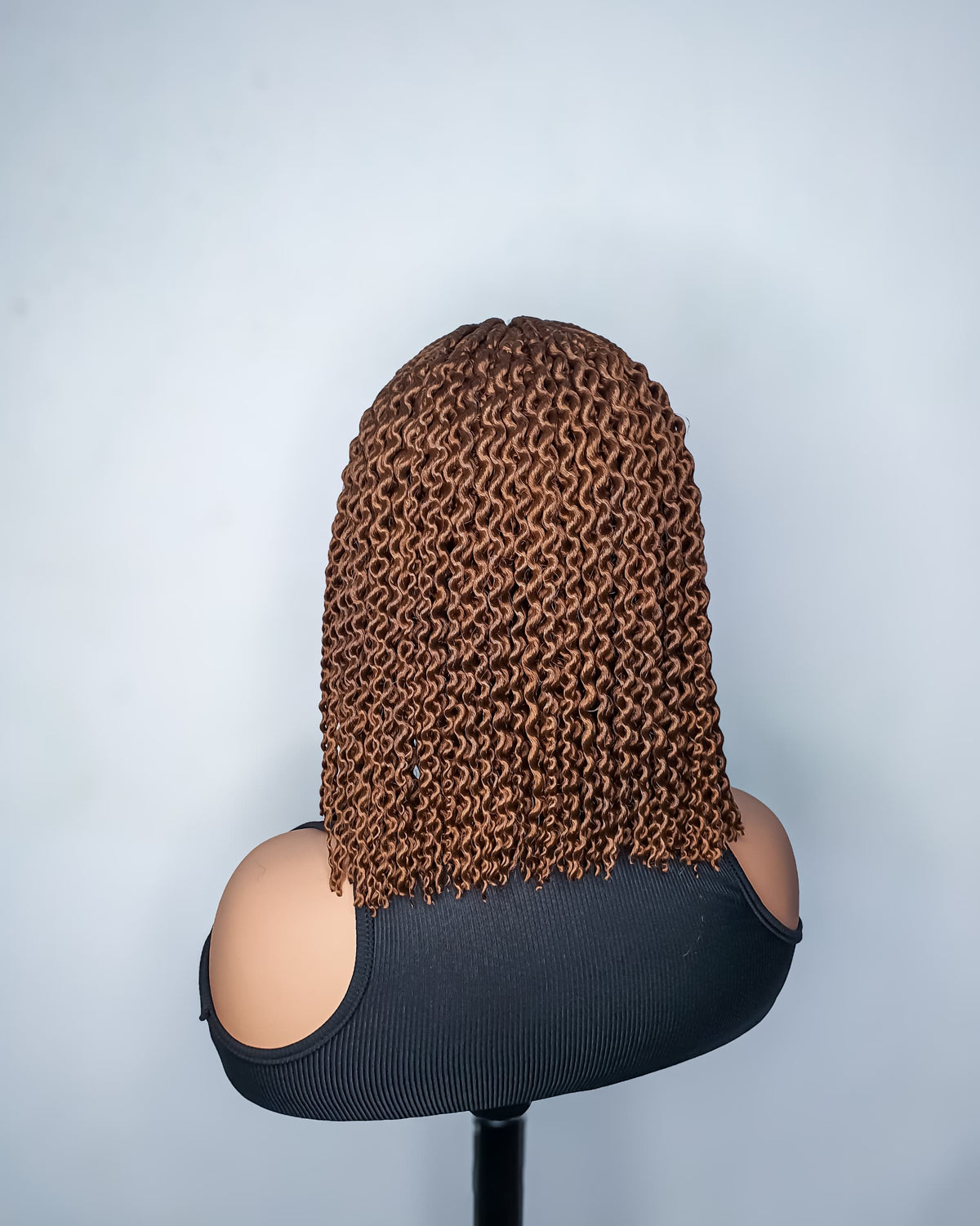 Back view of colour 30 light brown watermelon braid wig